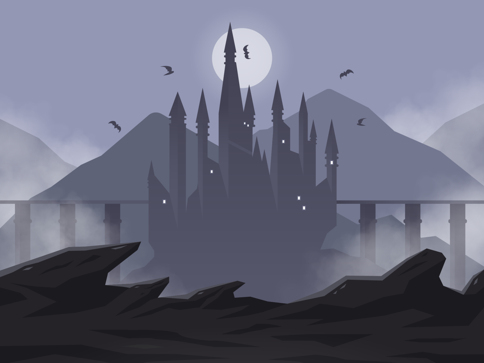 Vampire Castle Background