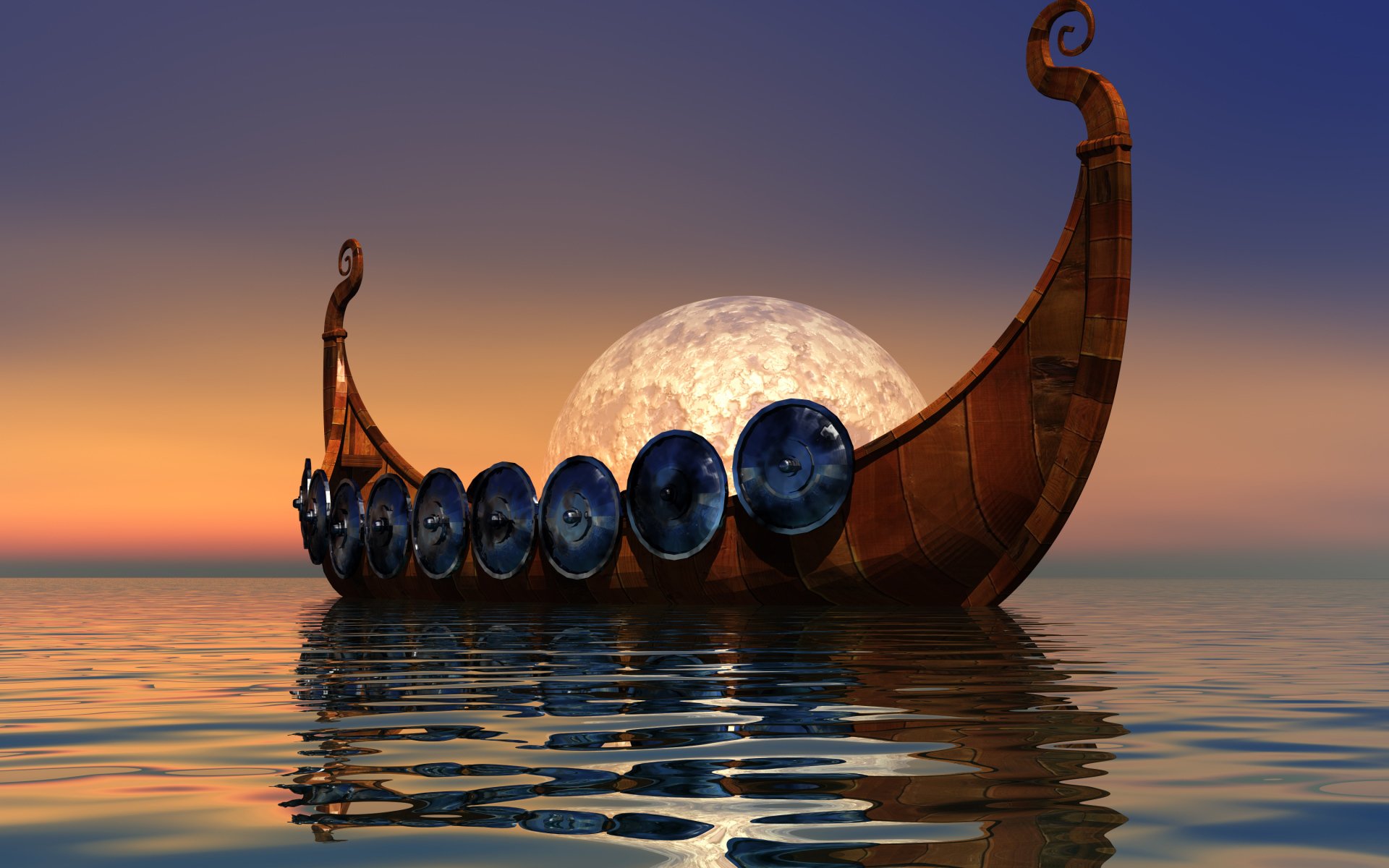 Viking Ship Background