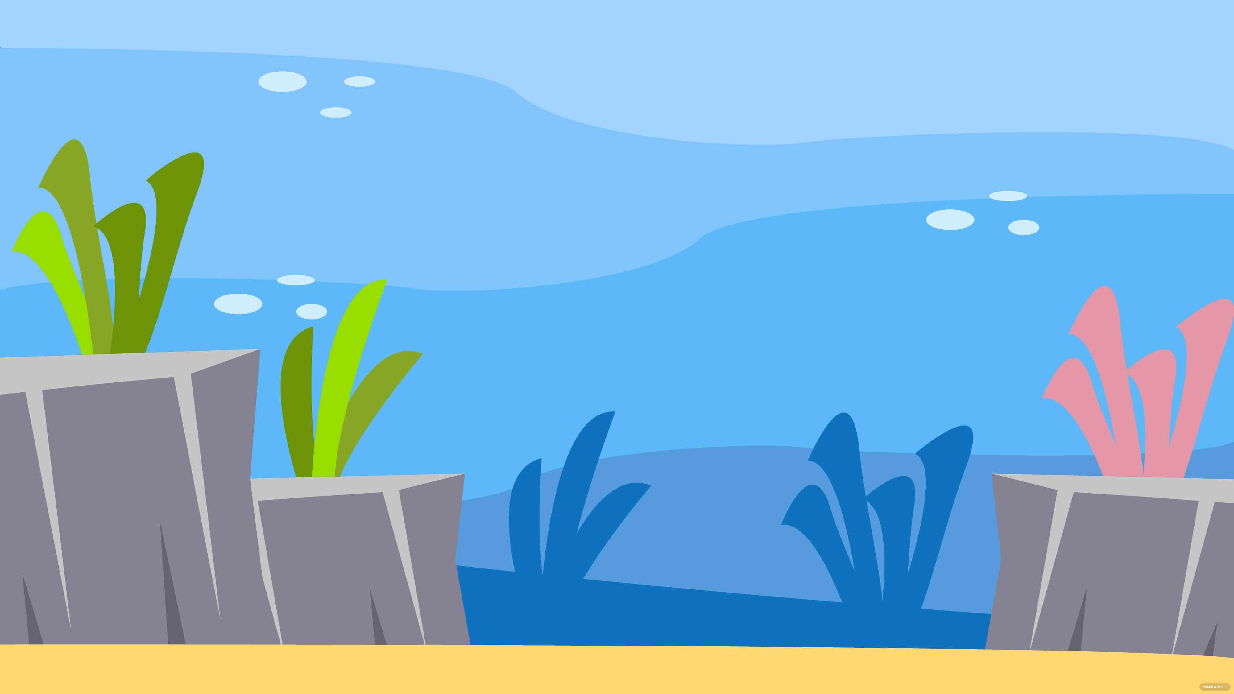 Water Cartoon Background