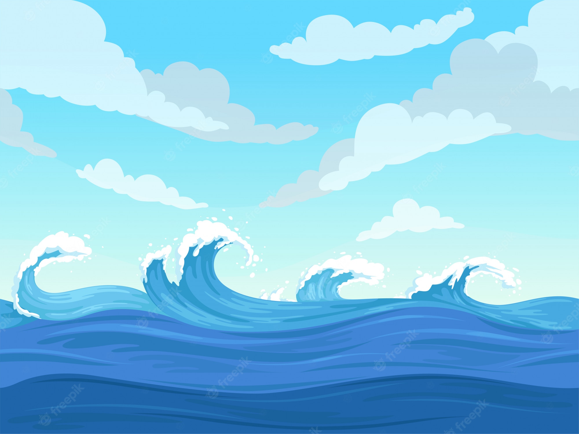 Water Cartoon Background