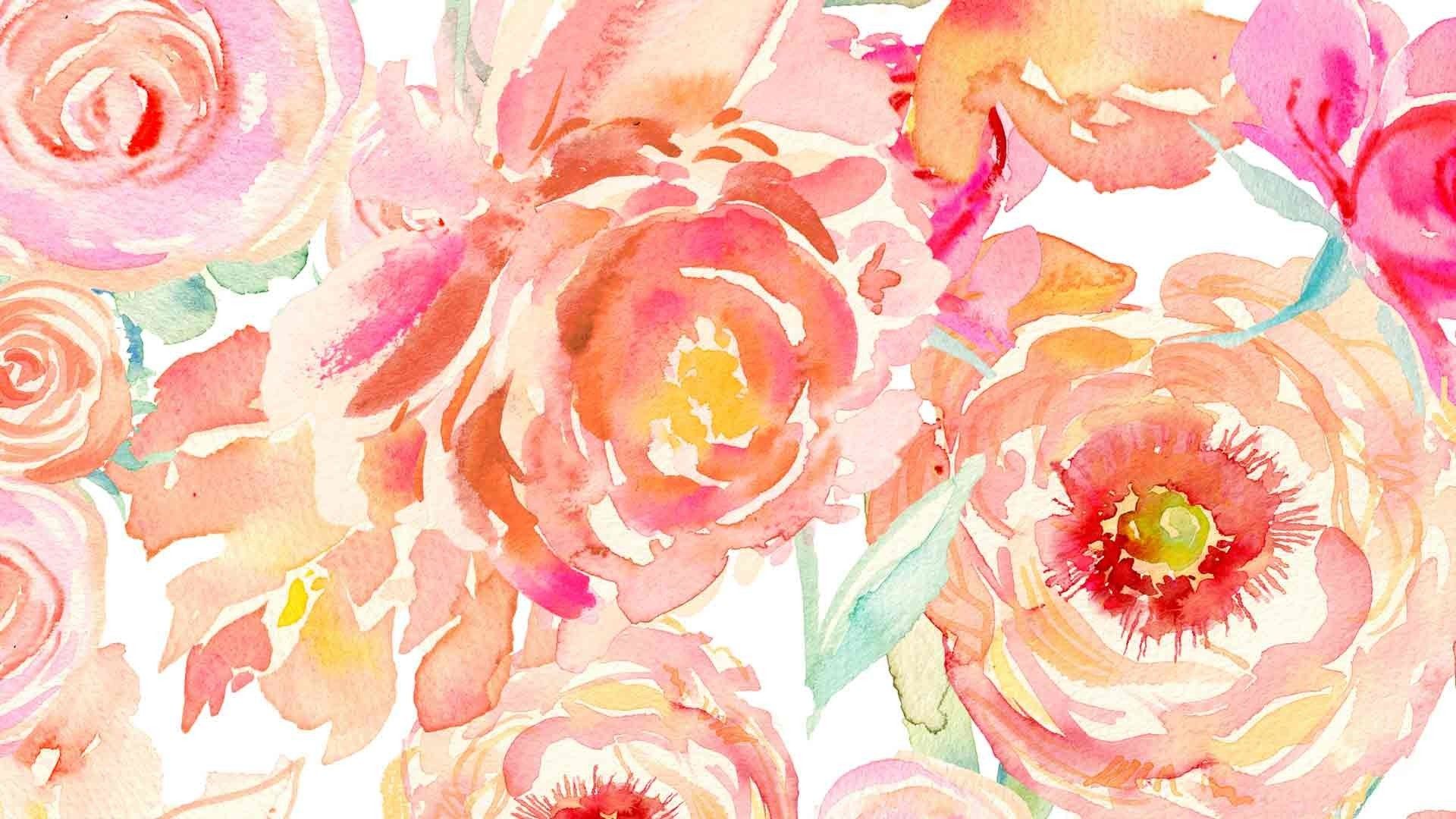 Watercolor Flower Desktop Background