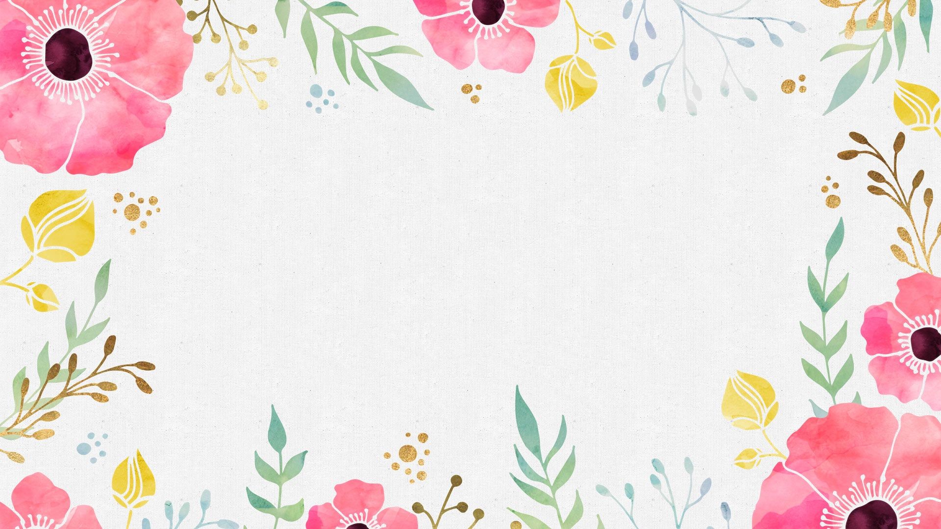 Watercolor Flower Desktop Background