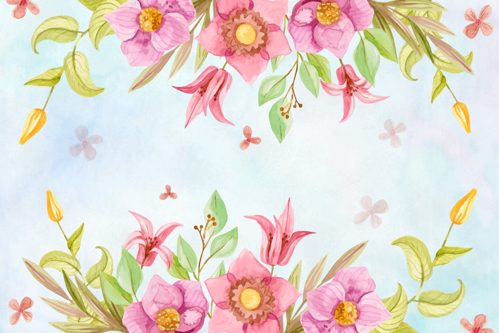 Watercolor Flower Desktop Background