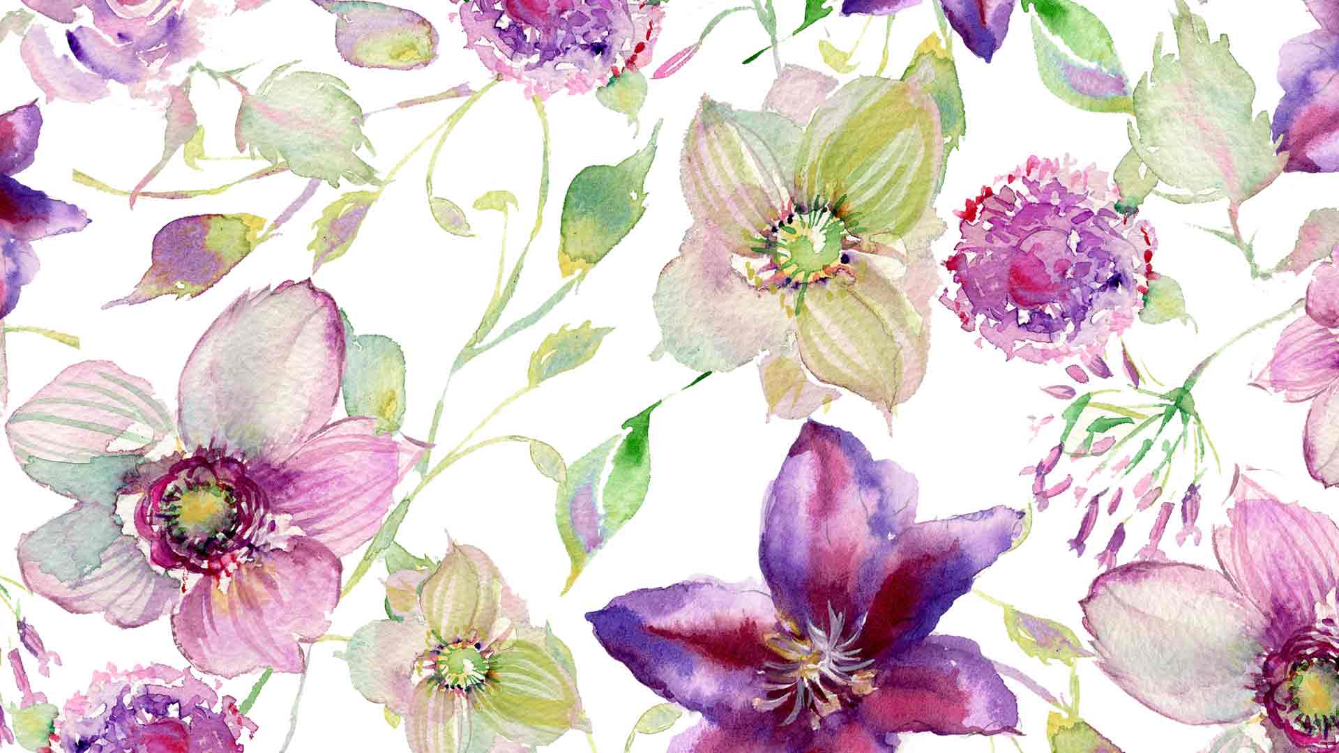 Watercolor Flower Desktop Background