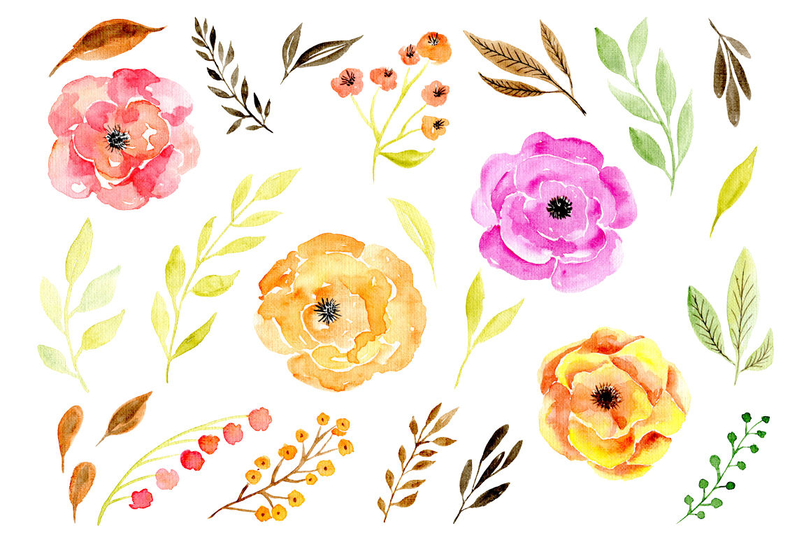 Watercolor Flower Desktop Background