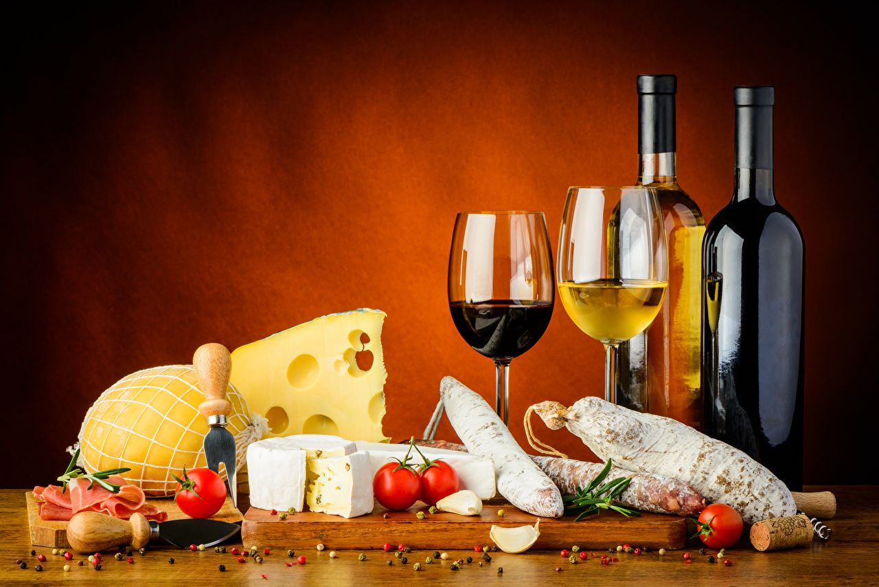 Wine And Cheese Background