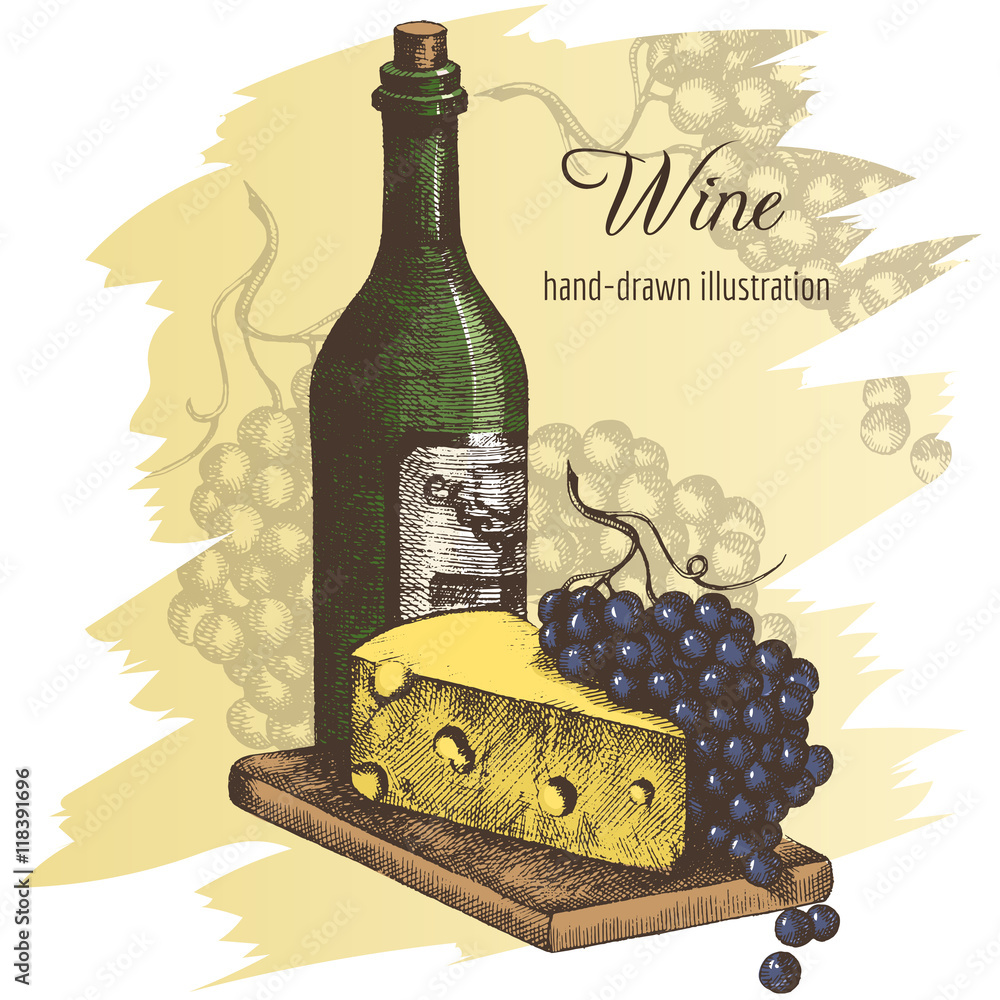 Wine And Cheese Background