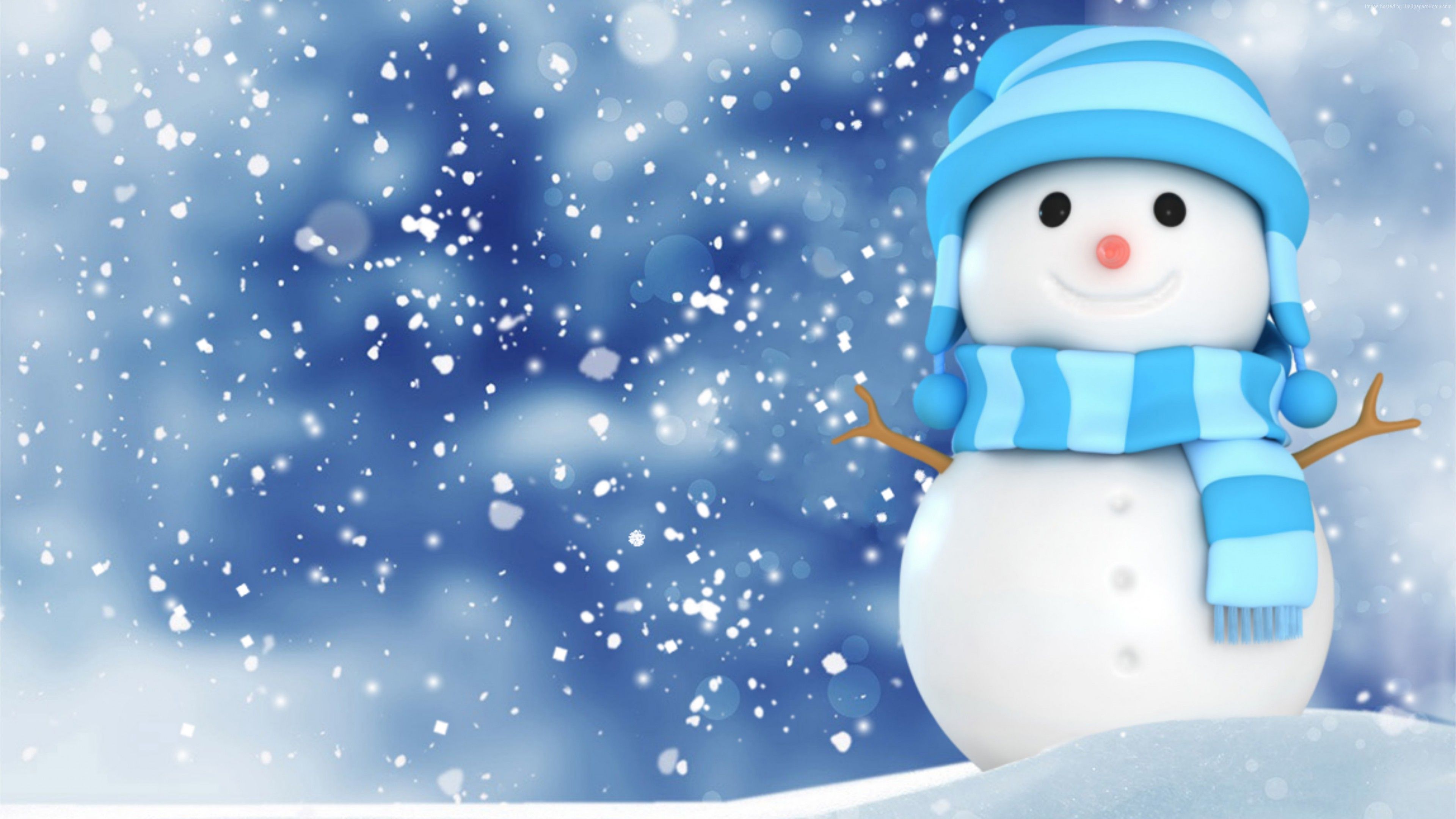 Winter Snowman Background